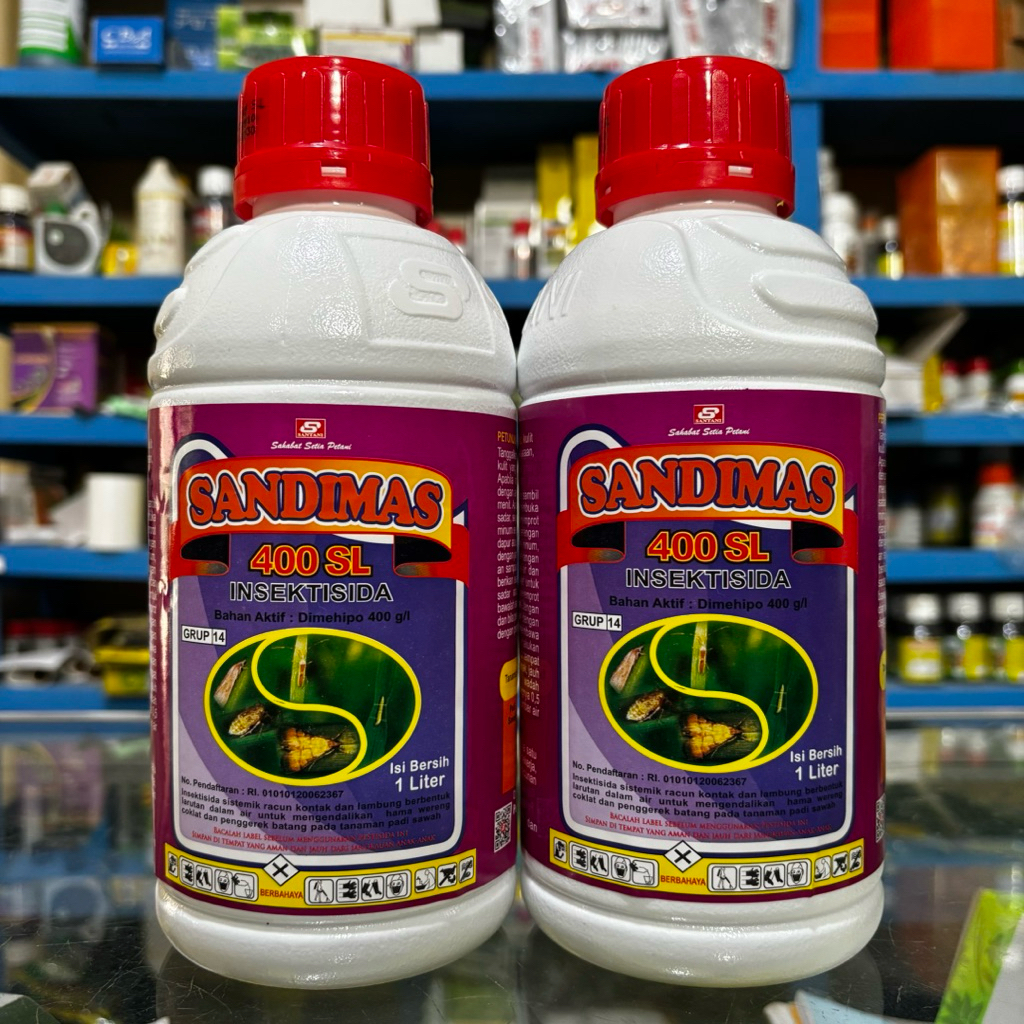 Insektisida SANDIMAS 400SL Kemasan 1 Liter - Efektif Membasmi Sundep Wereng dan Ulat Grayak