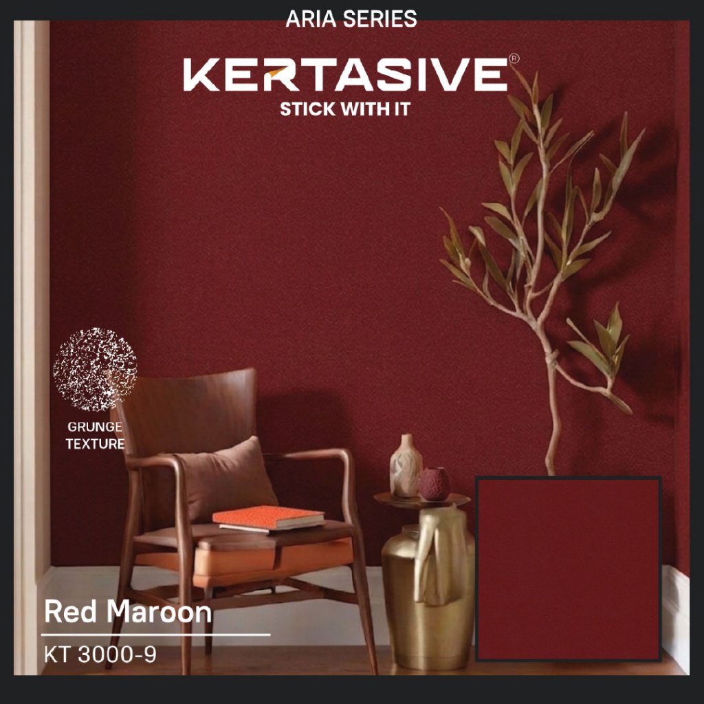 KERTASIVE PVC Interior Film - RED MAROON L.122CM