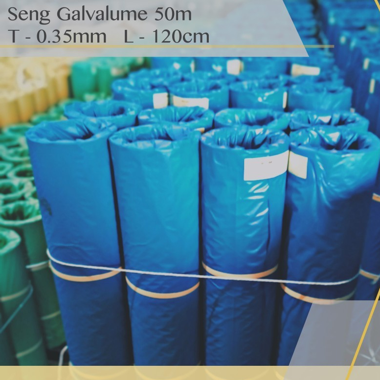 Seng talang Galvalum 0.35 mm L 120 cm SUPRADEK BAHAN SNI bjls
