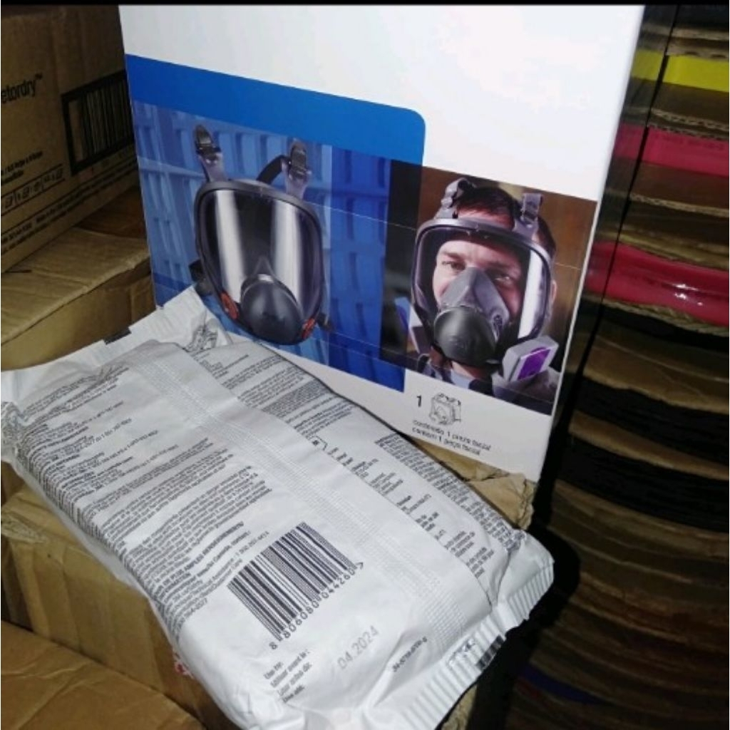 Masker respirator full face 6800 + catridge 6006