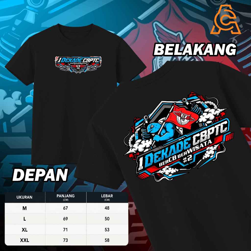 Kaos Distro Pria 1 Dekade CB PTC Trenggalek Bahan Adem Dan Nyaman