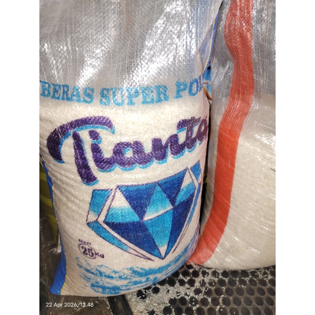 BERAS POLOS MERK TIANTA 25KG BERAS MEDIUM