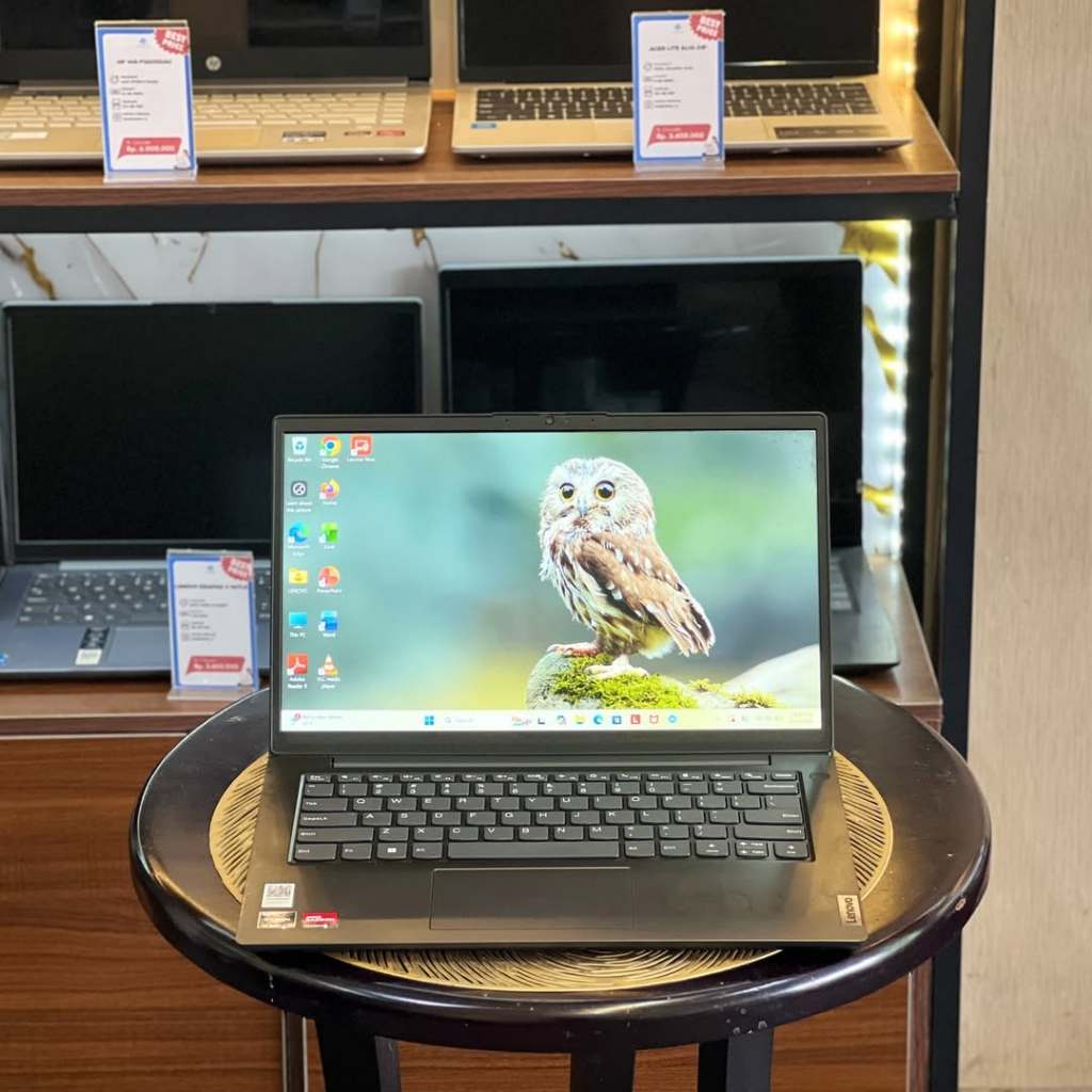 DISKON MURAH LENOVO V14 G4AMD RYZEN 5-7430U/SSD512GB/RAM16GB/MULUS
