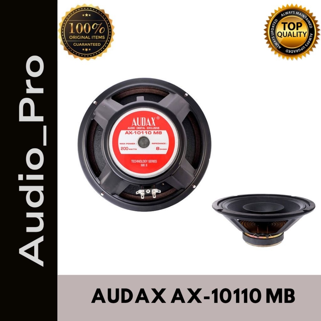 Speaker 10 inch Audax AX 10110 MB Full Range Original Speaker Komponen Audax AX 10110 MB Speaker 10i