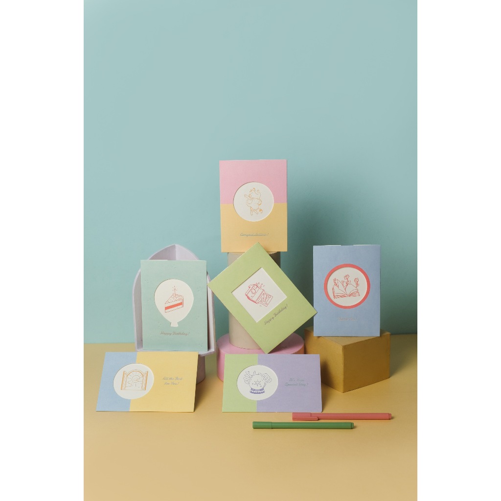 Bundle 3 Greeting Card Letterist – 3pcs Premium Card | Mix Design (Sleeve/Booklet) | Elegant & Minim
