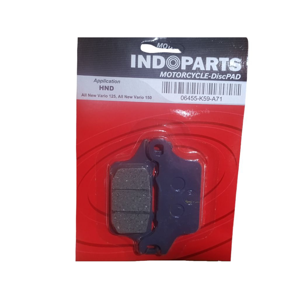 kampas rem cakram depan Honda Vario 125 led new Vario 150 new Genio merk indoparts