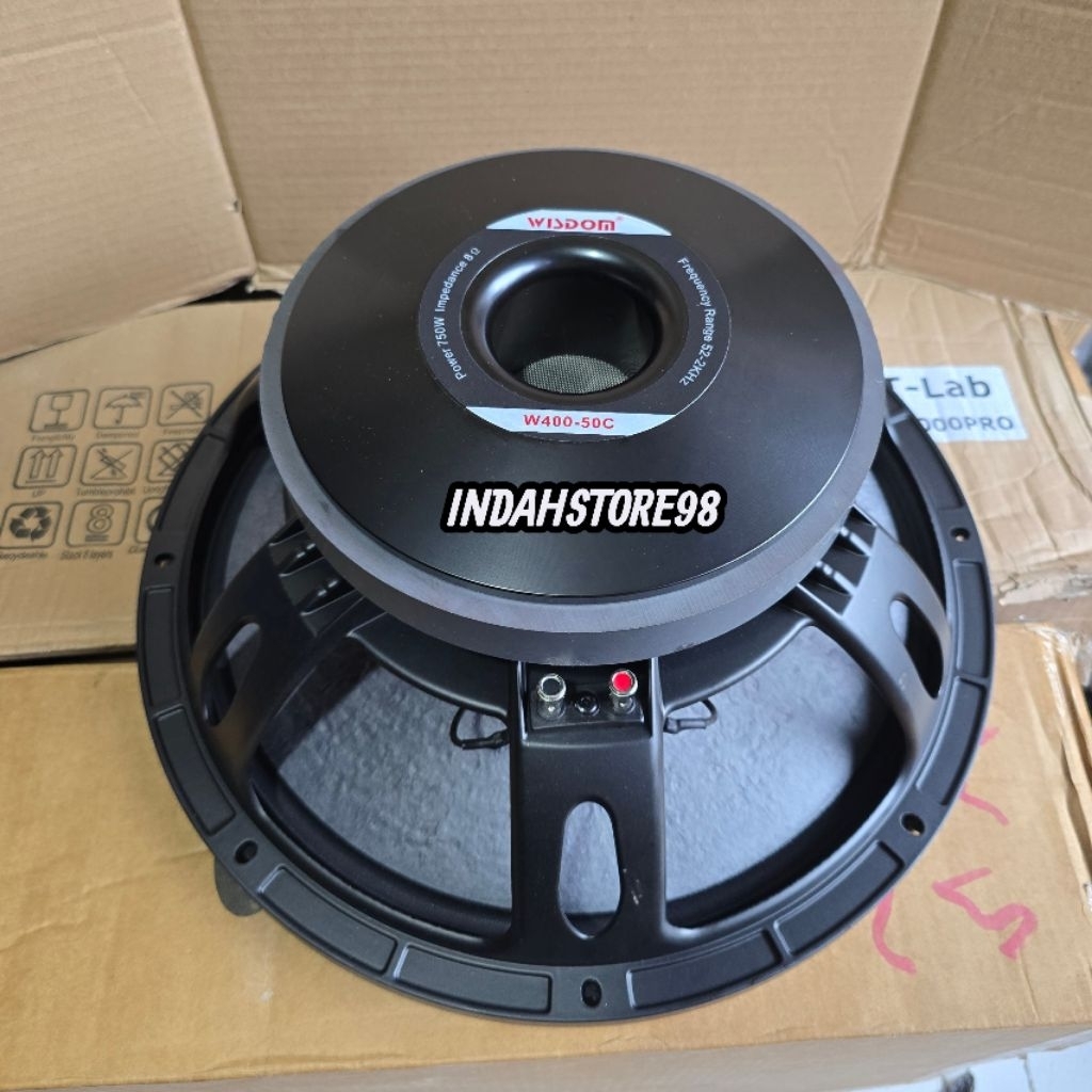 Speaker 15 Inch Wisdom W400-50C Original Speaker Komponen Wisdom W400-50C Low