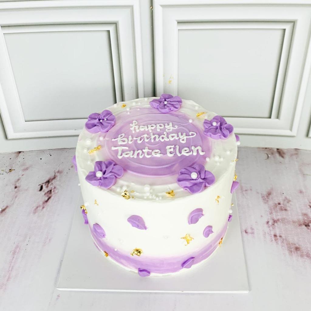 Kue Ulang tahun/Birthday Cake/Kue Ultah tema Flower/Korean Flower Cake