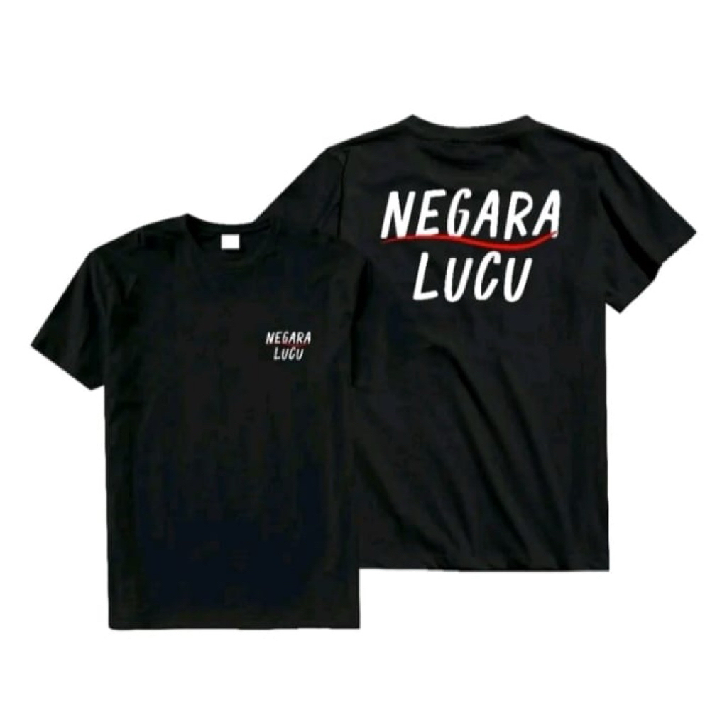 Kaos sablon negara lucu t-shirt distro unsiex bahan adem