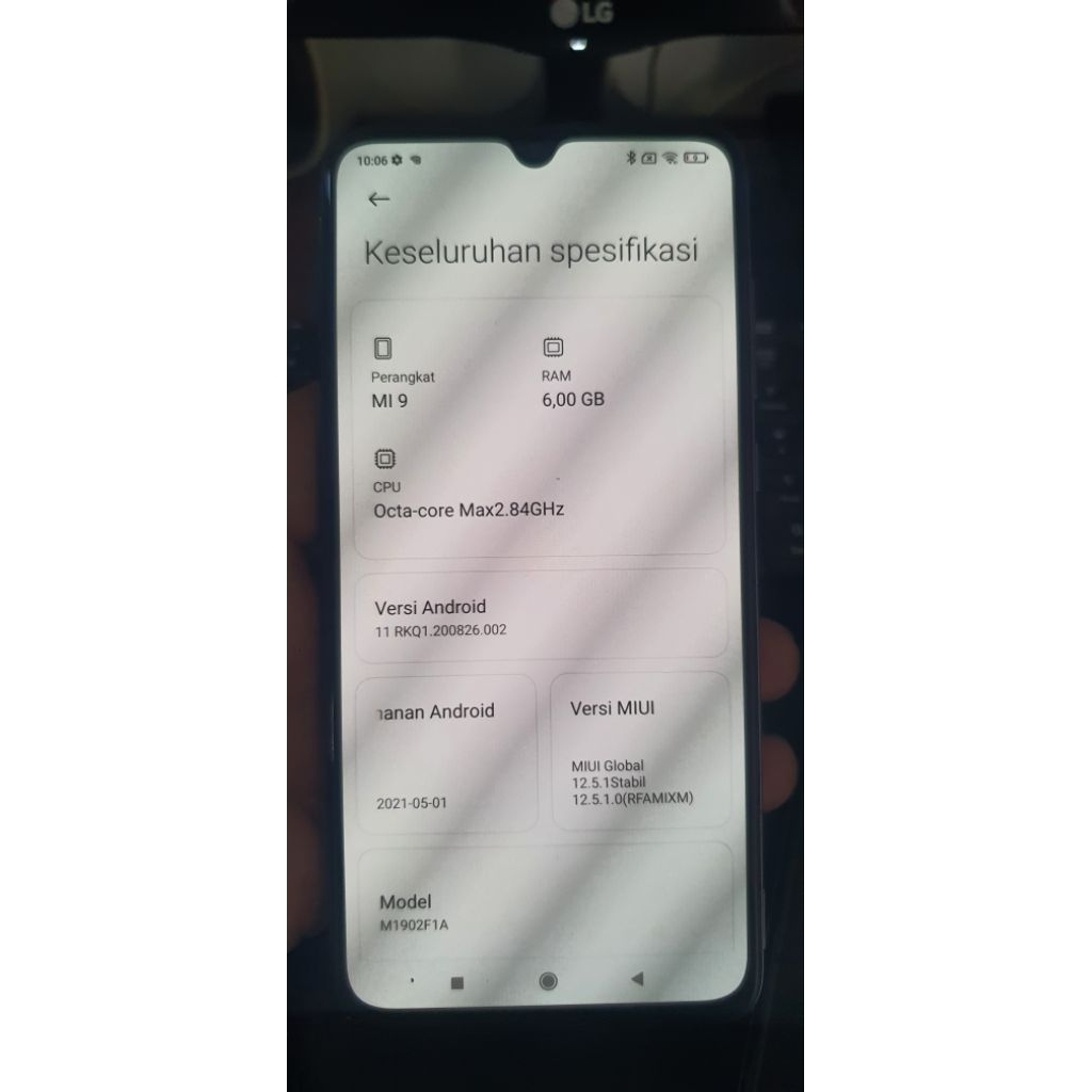 Xiaomi Mi9 Tanpa Mesin