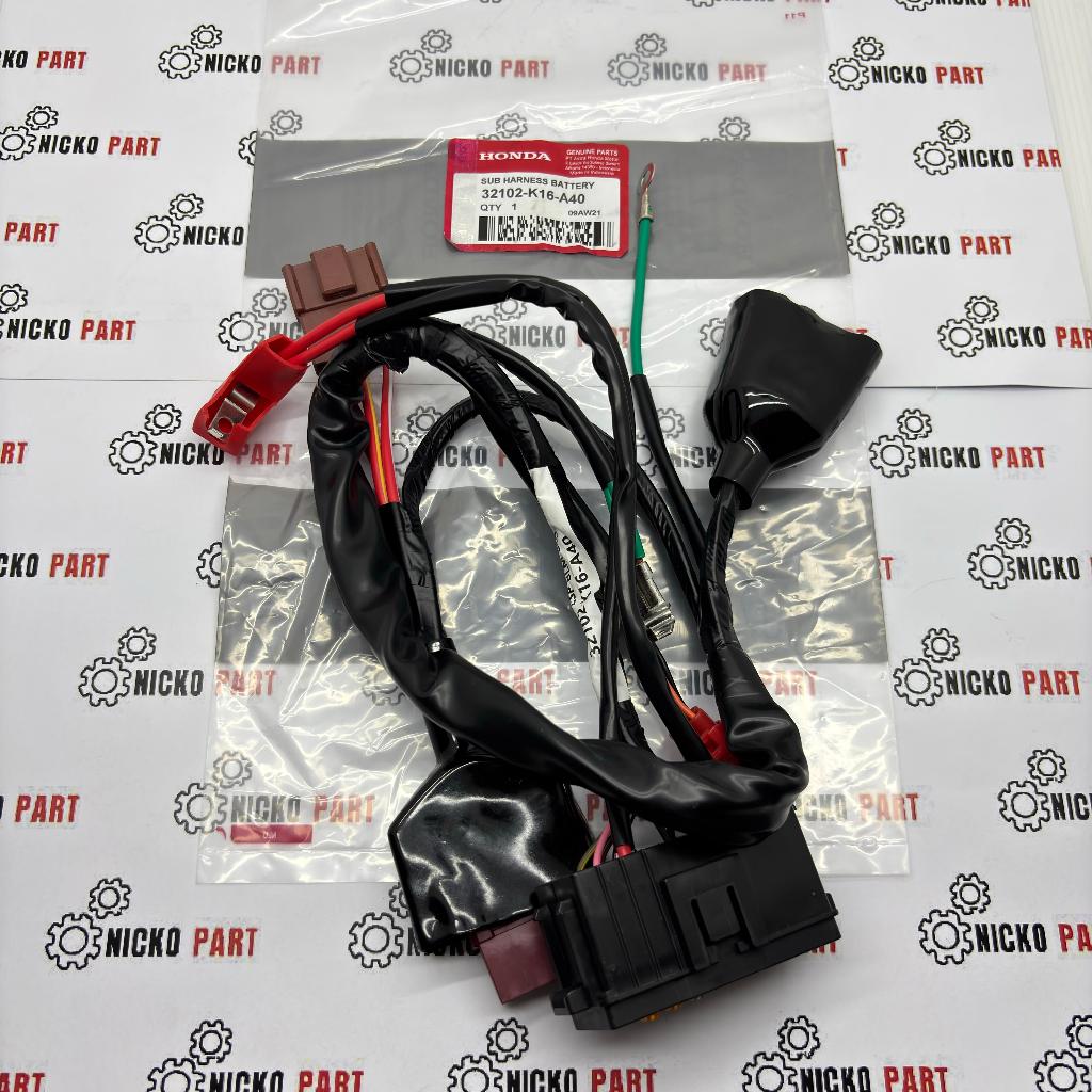 32102-K16-A40 Sub Harness Battery Kabel Baterai Aki Scoopy Fi ESP Bohlam Biasa