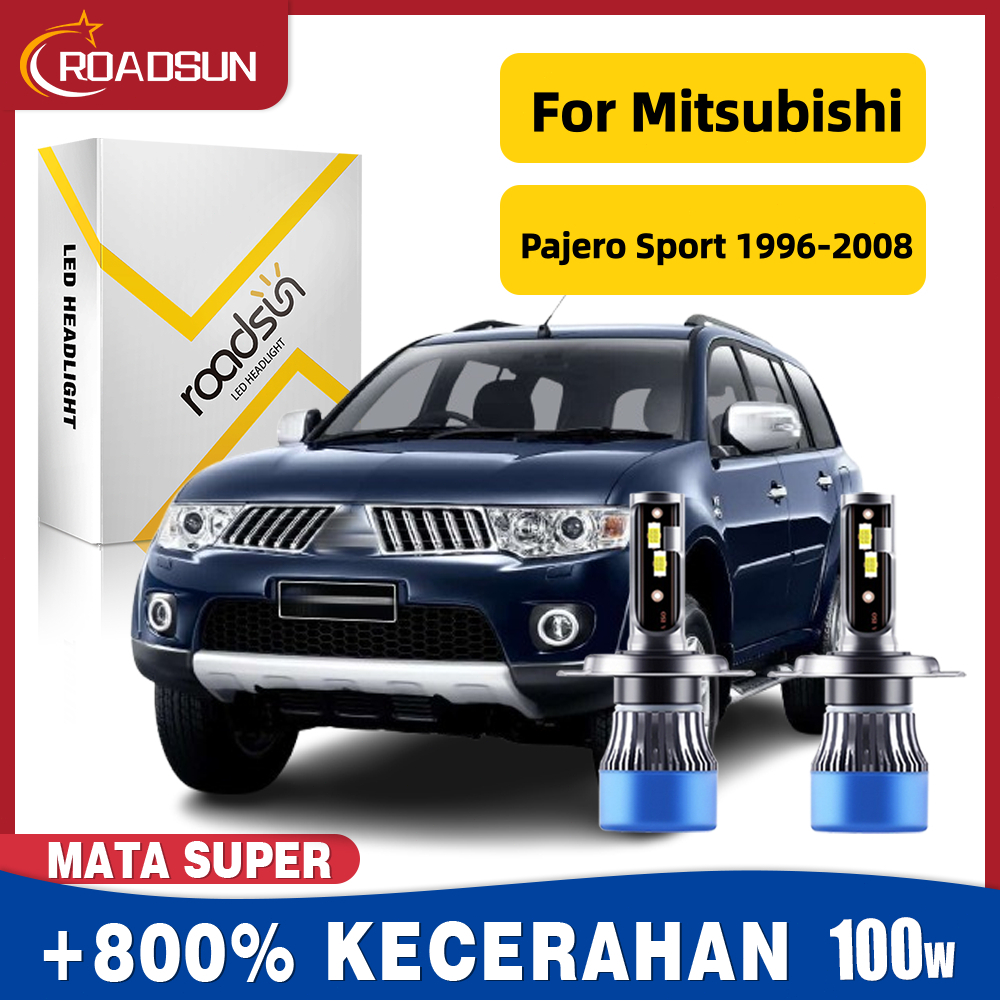 Cocok untuk Mitsubishi Pajero Sport 1996-2008 Super Terang Led Lampu Depan Mobil Bohlam Hi/Lo Beam 1