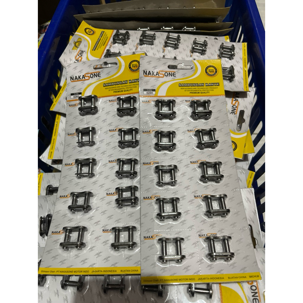 Sambungan rantai hitam nakasone tebal 428H/428/420/520CL