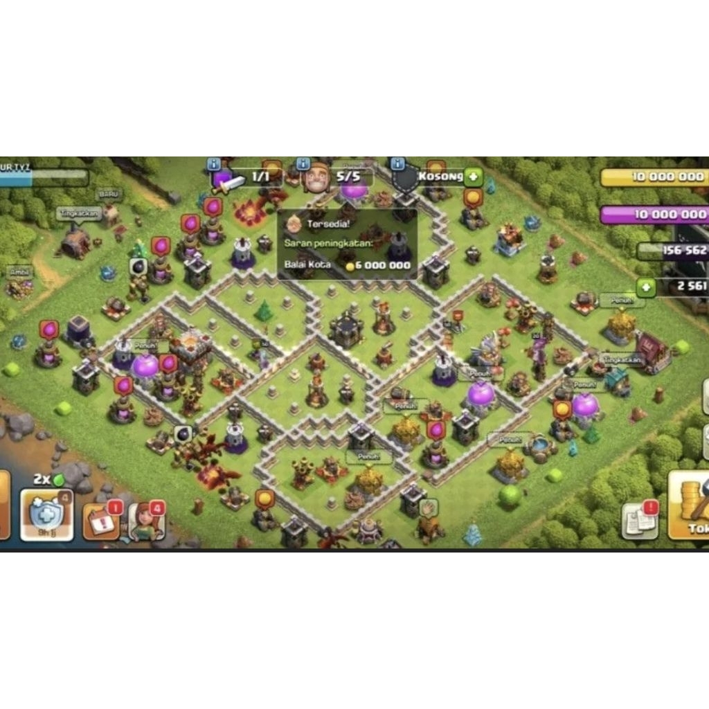 Jual Akun Game Coc Town Hall 11 MAXX Clash of clans supercell id