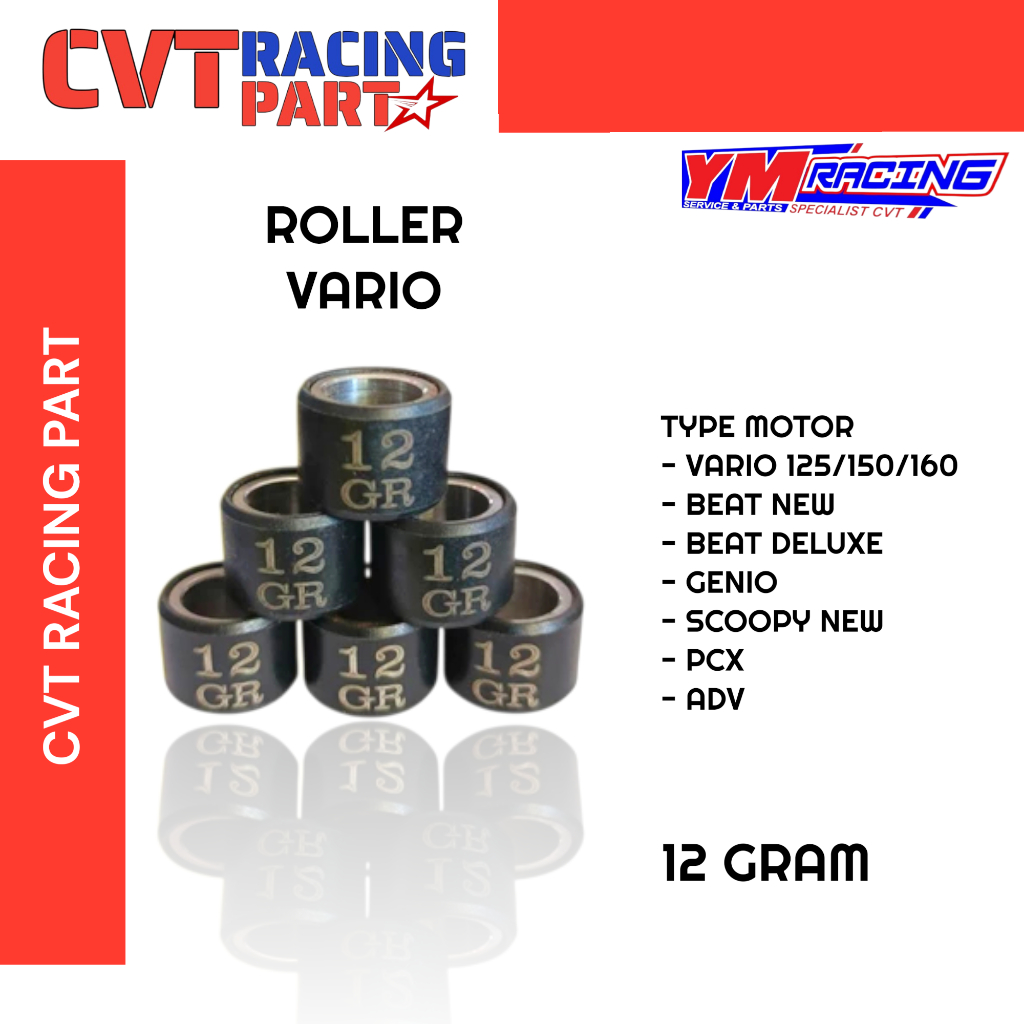 ROLLER/LOLER 12 GRAM VARIO 125 KZR RACING | ROLLER VARIO 150 12 GRAM / ROLLER VARIO 160 12 G ( ROLLE