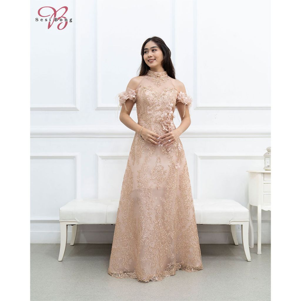 Gaun Pesta 1151 Rose Gold