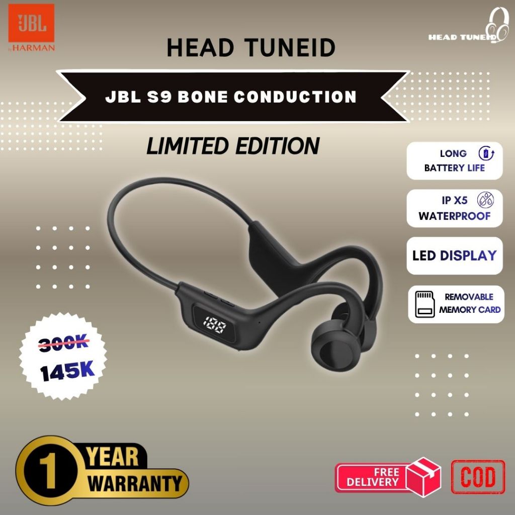 Headset Bluetooth Olahraga JBL S9 Headset Bluetooth V5.3 – Baru & Segel – Garansi Resmi