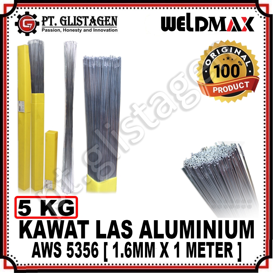 WELDMAX AWS5356 5KG TIG-5356 Kawat Las Stainless Mesin Las TIG Aluminium 1.6mm 5KG TIG-5356 AWS A5.1