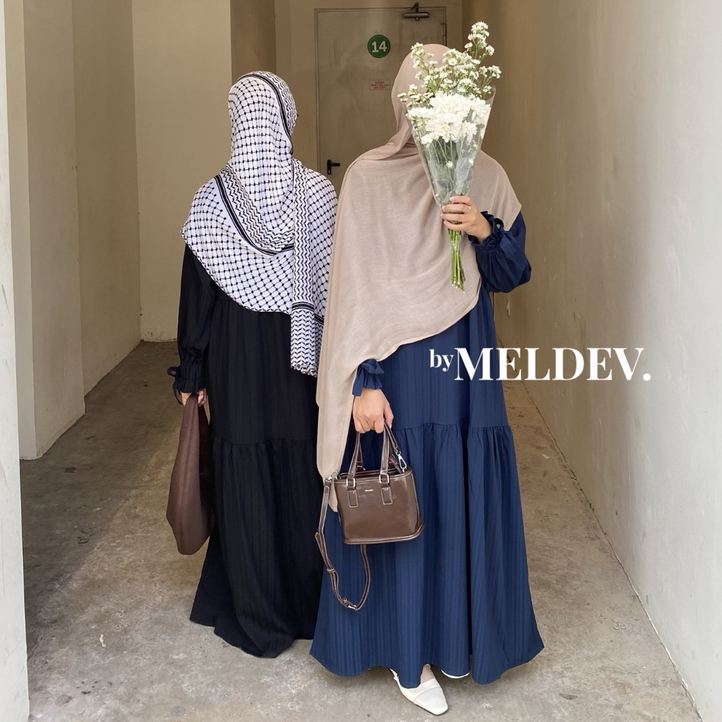 ByMeldev Haira Wrinkle Dress Gamis Syar’i