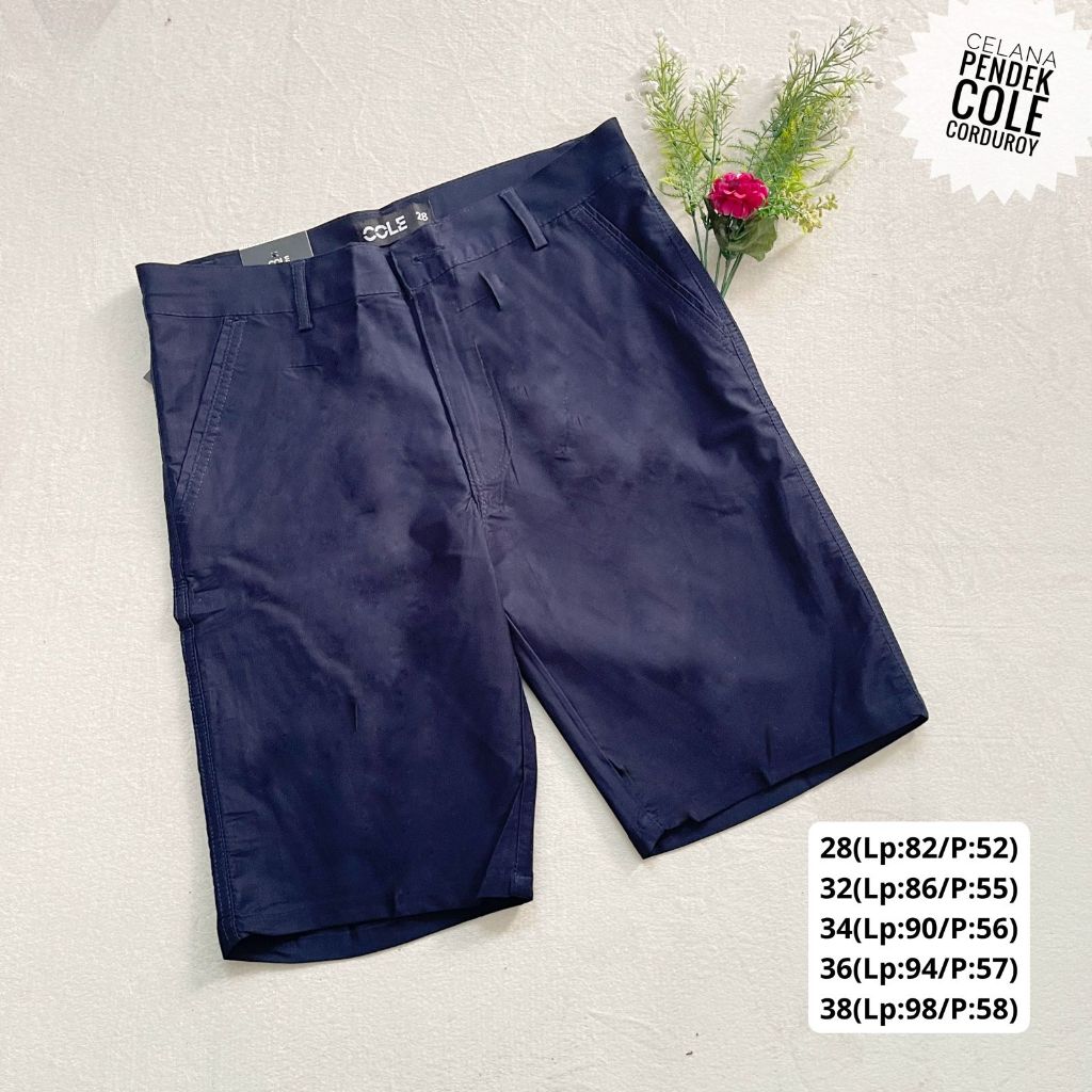 CELANA PENDEK COLE ZIPER KANCING ORIGINAL