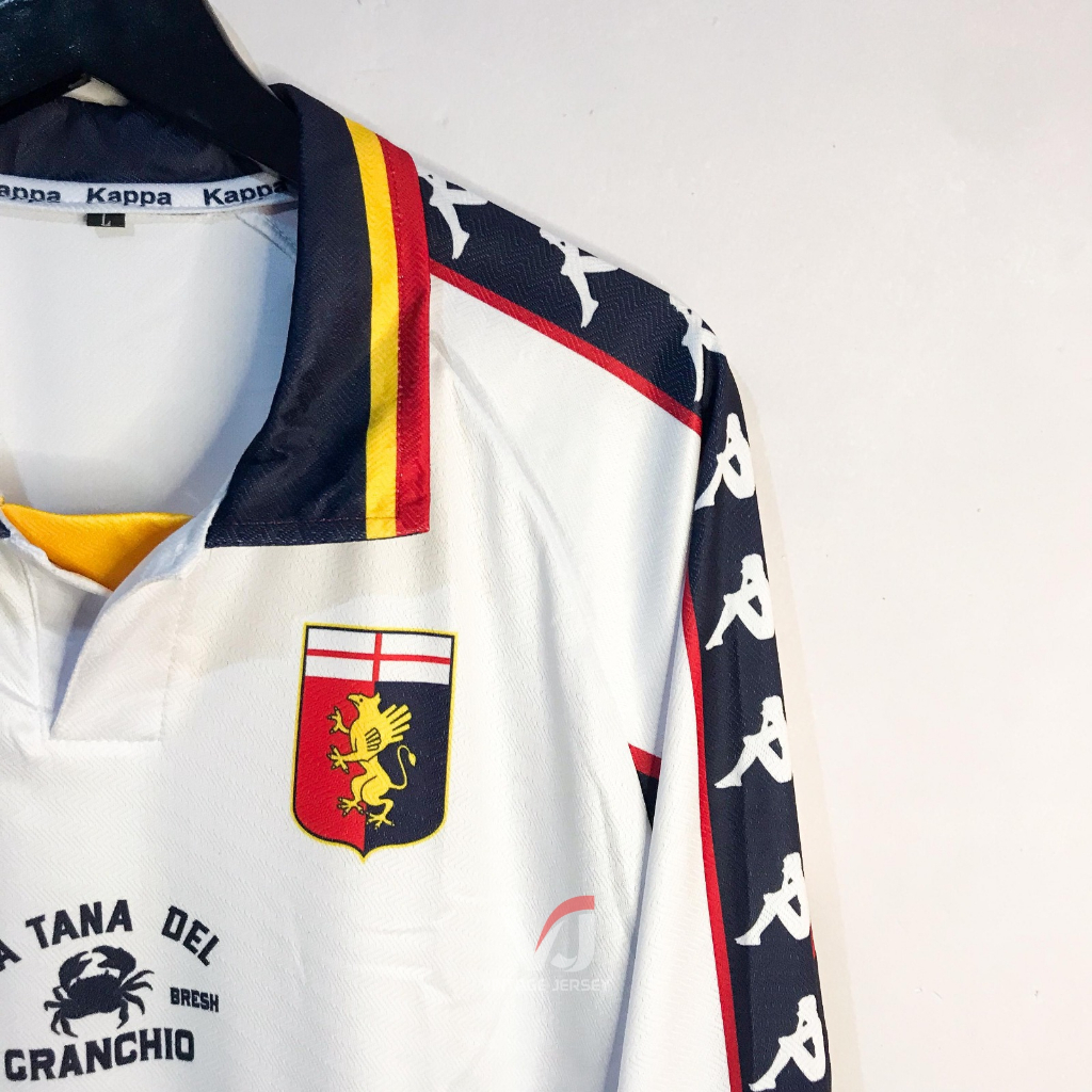 JERSEY RETRO GENOA AWAY 1999-00 JERSEY VINTAGE MAGLIA KAPPA LENGAN PANJANG