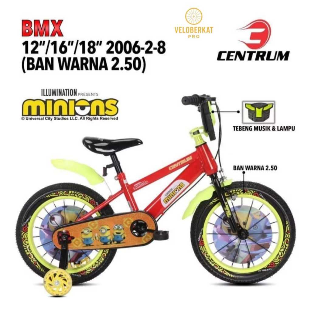 Sepeda Anak Laki BMX Centrum 2006 2 8 Ban Warna 2.50 12 16 18 Inch