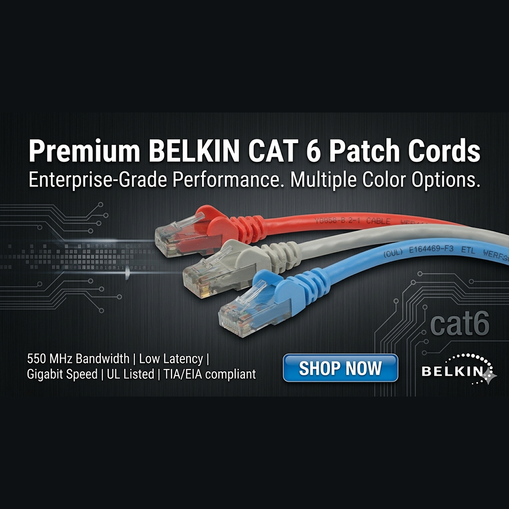 Belkin UTP Cat 6 Patch Cord 5 Feet - 1.5 Meter