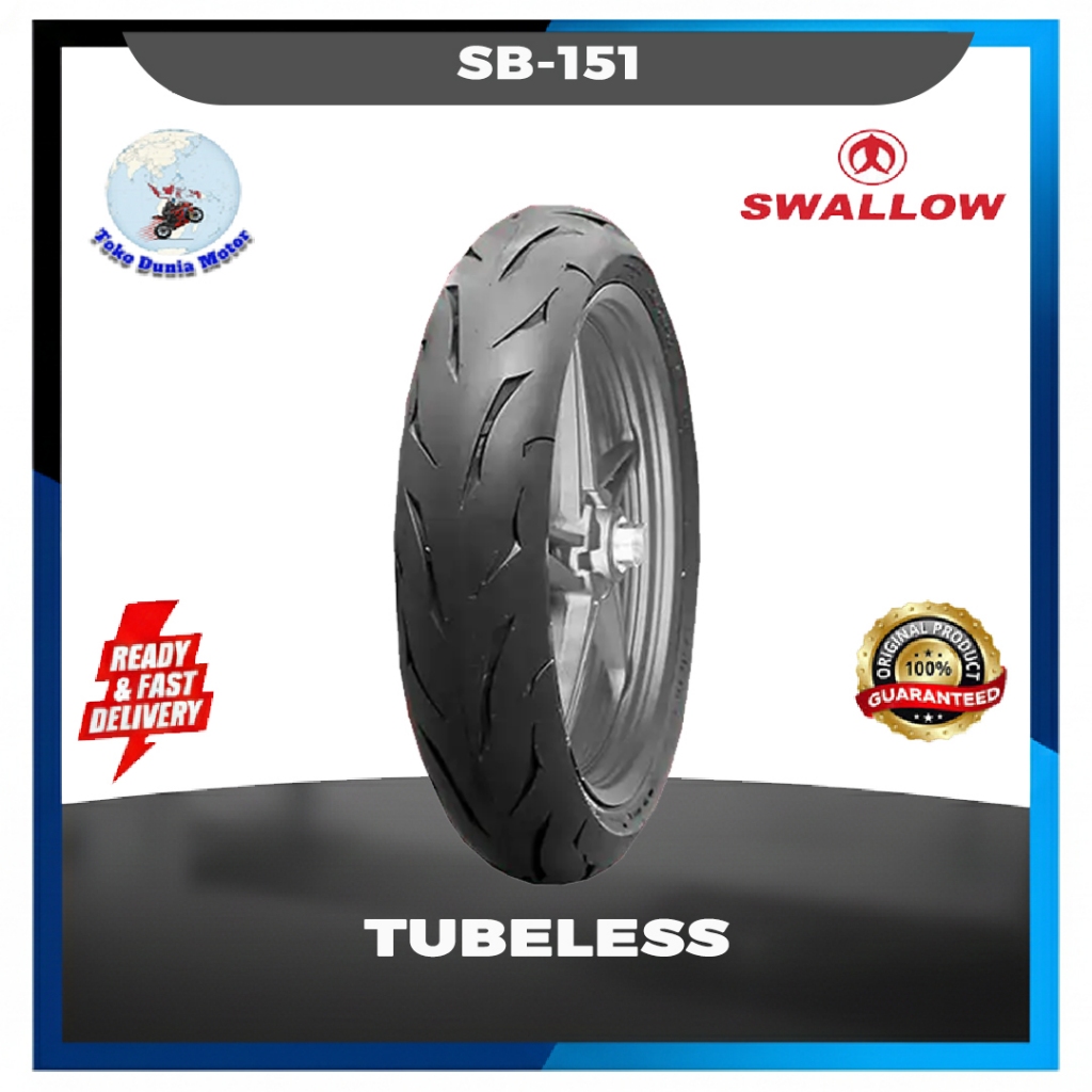 Ban motor Swallow Slash SB 151 130/70 Ring 13 Ban Nmax Tubeless Soft Compound