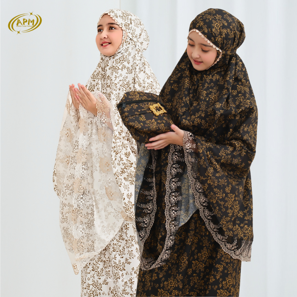 Apm Mukena Anak Perempuan Katun Poil Renda Shanum Series Apm