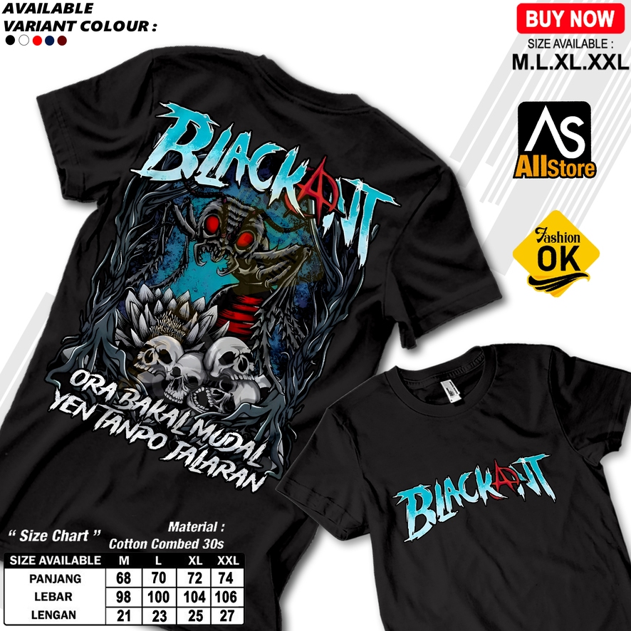 V819 Kaos Black Ant Psht Semut Ireng  Aesthetic Pria Keren