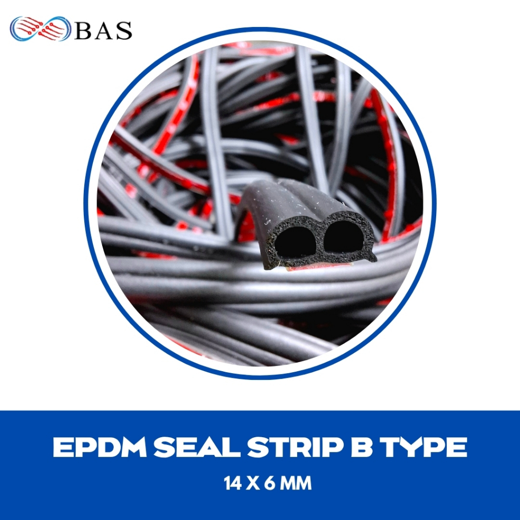 Karet Peredam Pintu Mobil Model B/ EPDM Seal Strip with 3M Adhesive