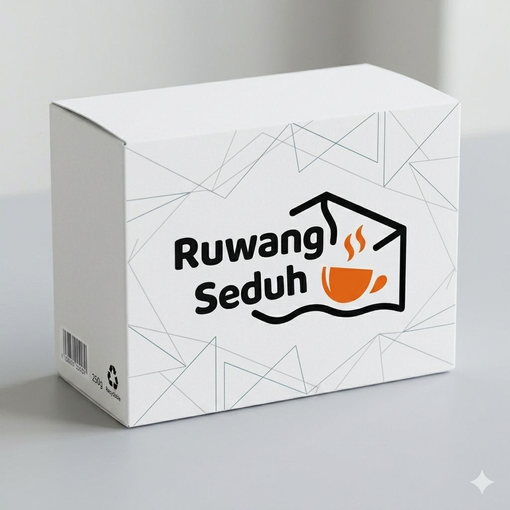 Kotak Kemasan Kopi Ruwang Seduh 250g | Dus Kopi Custom Minimalis | Packaging Box Biji Kopi Premium