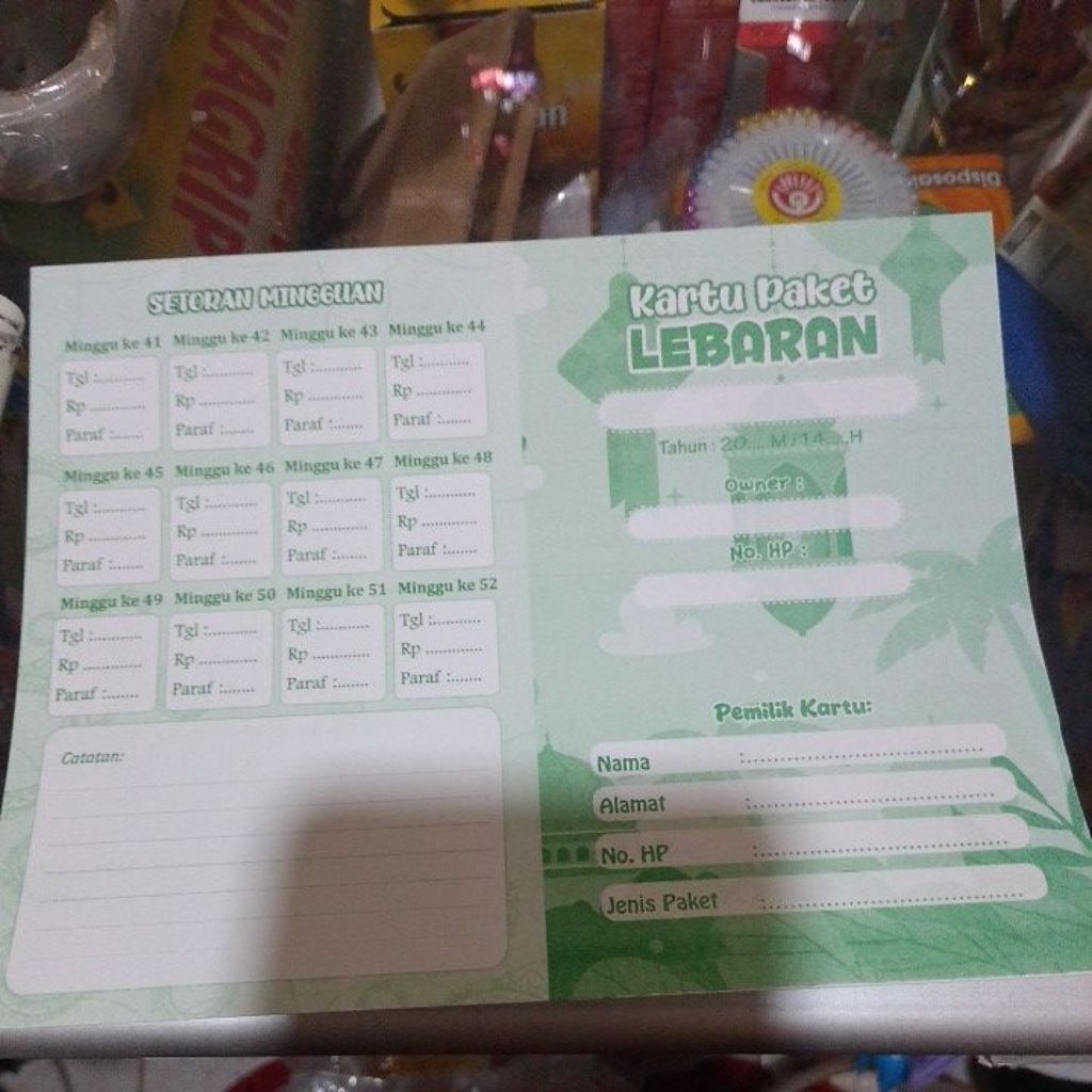 Kartu Paket Lebaran Mingguan
