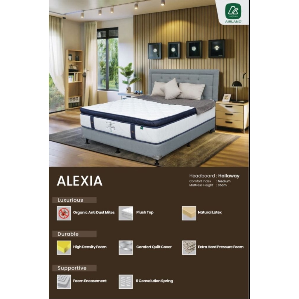 Airland Springbed type Alexia, type kasur Medium , tebal 35cm, ada link produk hanya kasur atau set 