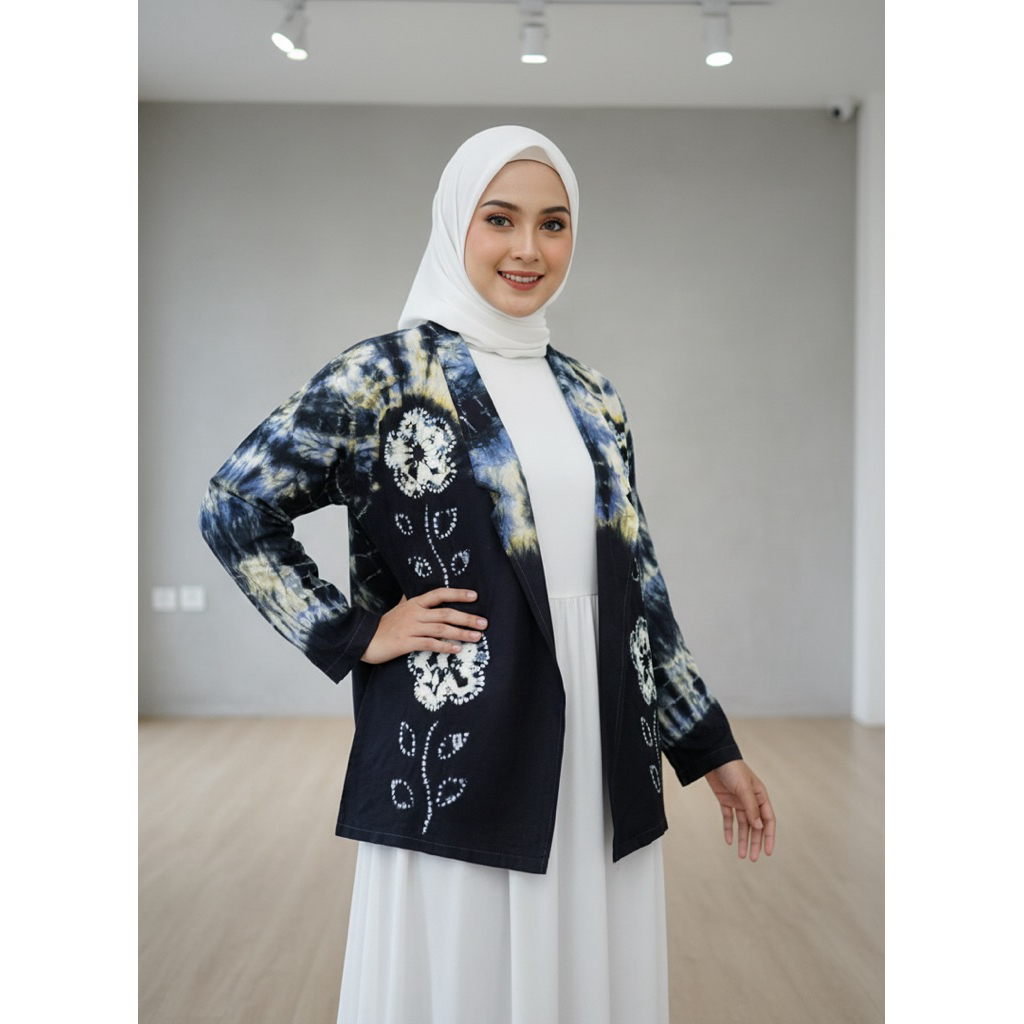 BLAZER OUTER WANITA MOTIF SASIRANGAN