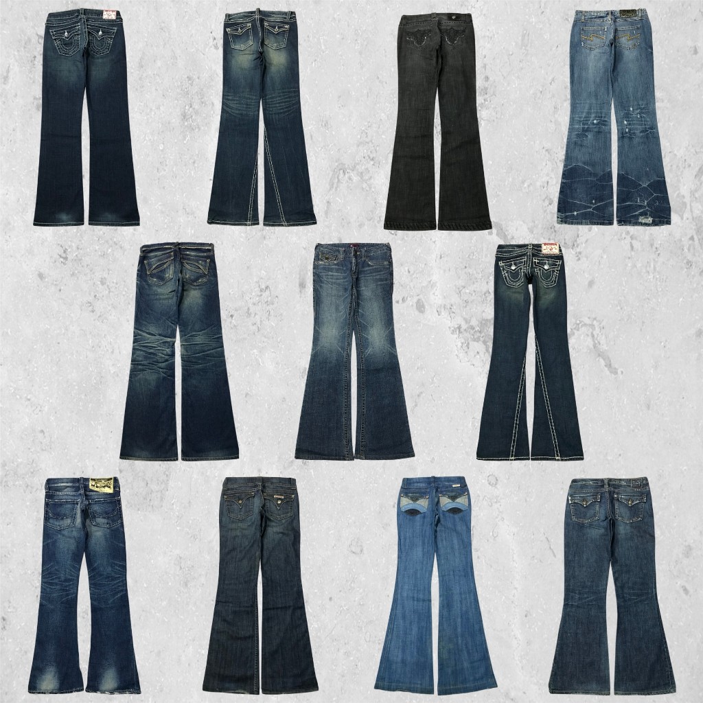 Celana Jeans Cutbray Bootcut Flare Y2K