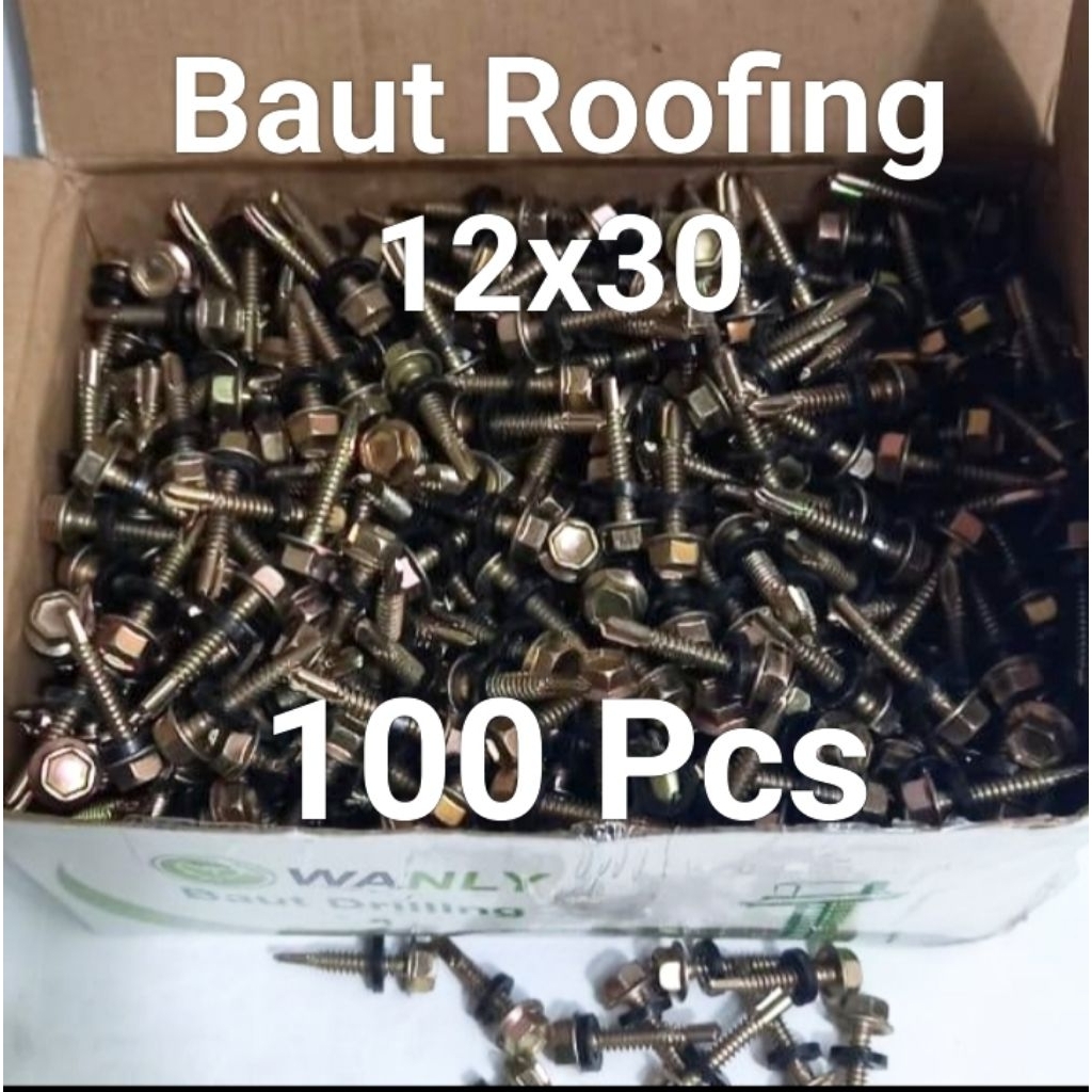 Baut Roofing 12x30 - 100 pcs / Baut Roofing 3Cm