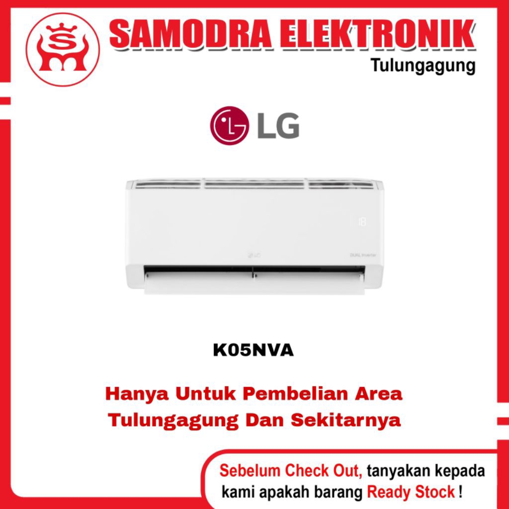 (Gratis Pemasangan) AC LG 1/2 PK K05NVA | AC 0.5 PK Inverter LG
