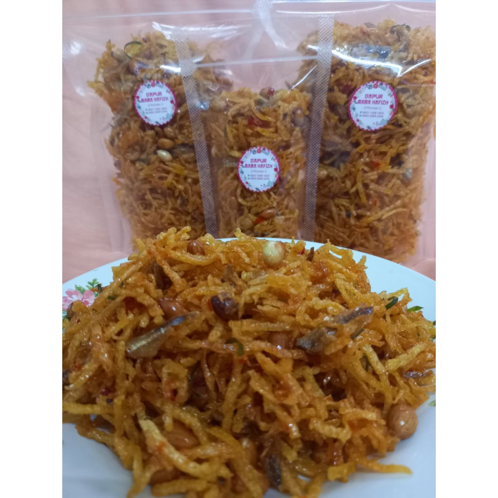 Kentang Mustofa campur Teri&kacang Pedas berat 250 g