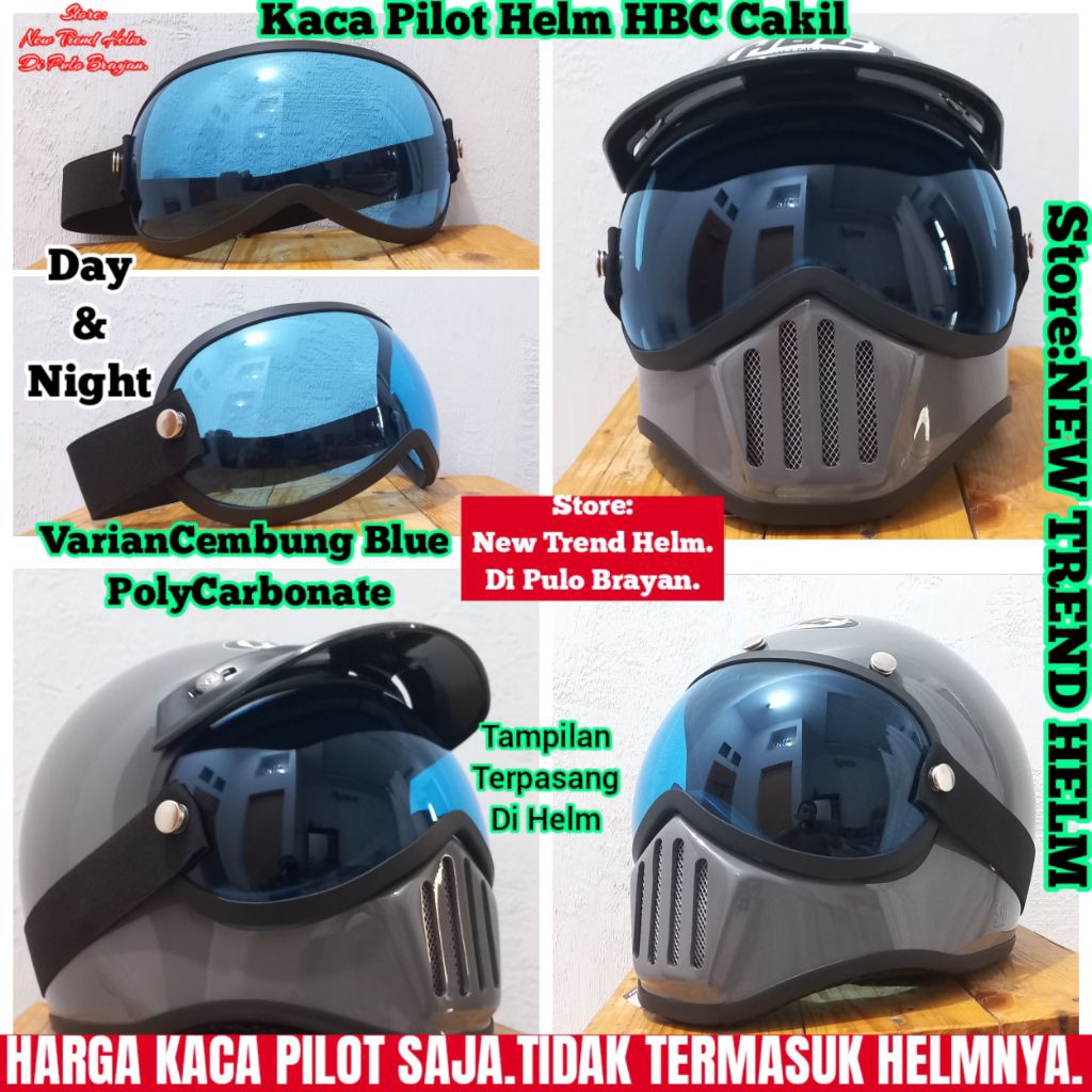 Kaca Helm HBC Cakil Goggle Helm HBC Cakil.Baca Deskripsi