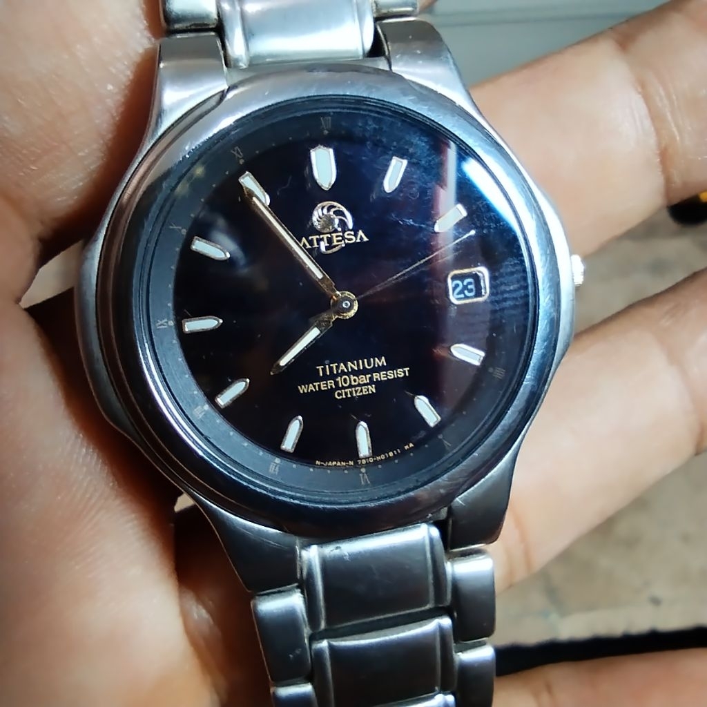CITIZEN Attesa Eco-Drive 7875-H00559 TA Antimagnetic Titanium Watch (JAPAN)