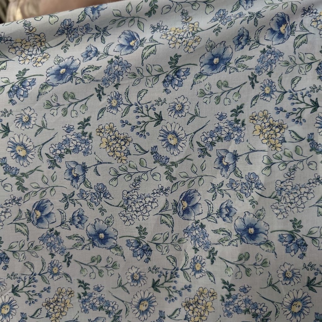 KAIN KATUN PARIS PREMIUM MOTIF BUNGA - KAIN KATUN MOTIF KEMBANG HARGA PER SETENGAH METER