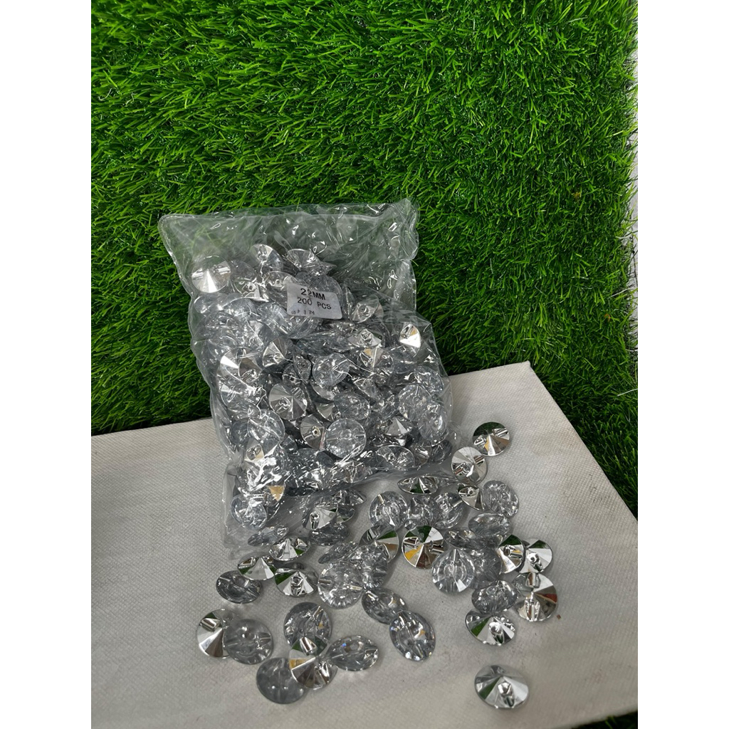 Kancing Kristal Sofa 22mm (per 10pcs) / kancing sofa kristal / Kancing hias