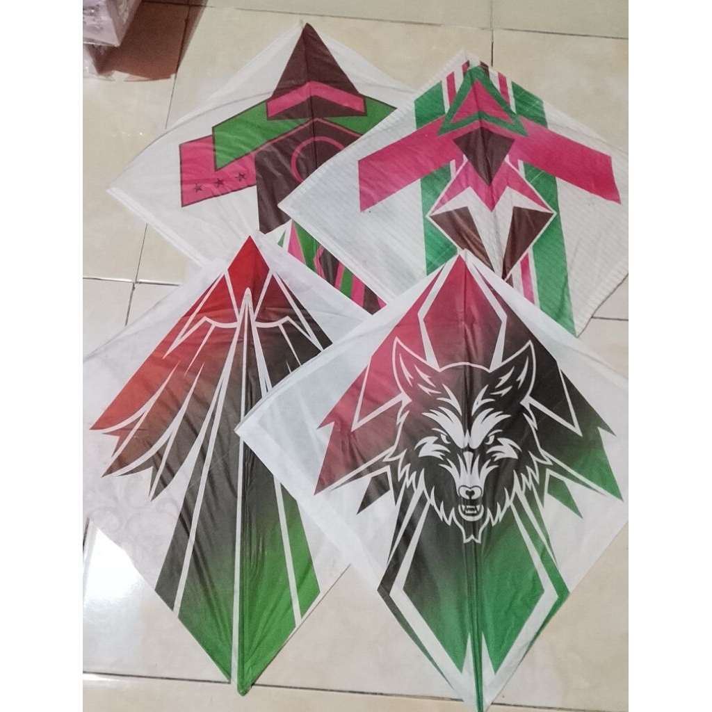 layangan kertas 10 pcs/lagangan sablon/layang layang kertas