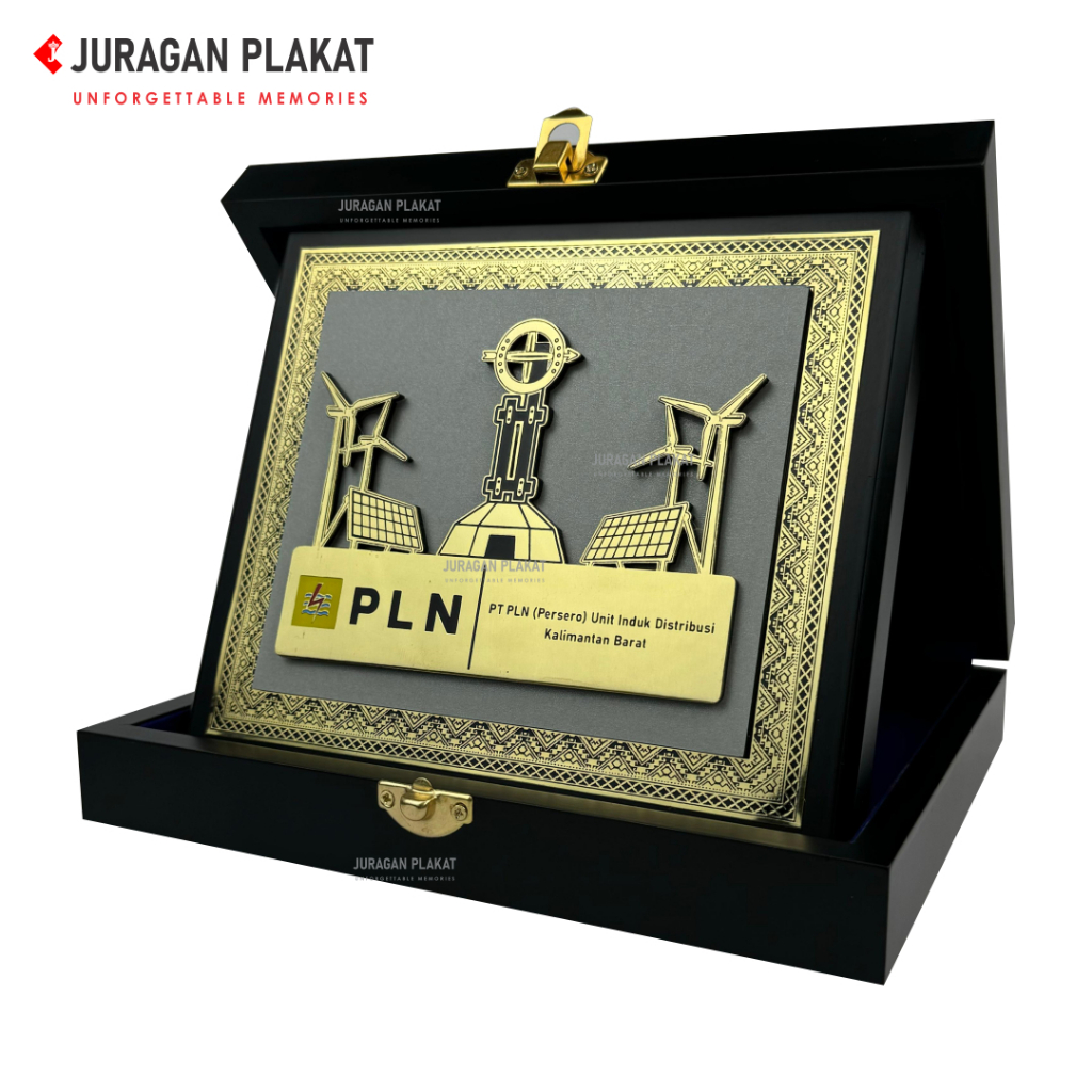 SOUVENIR BOX PLAKAT KUNINGAN PLN / DESIGN CUSTOM