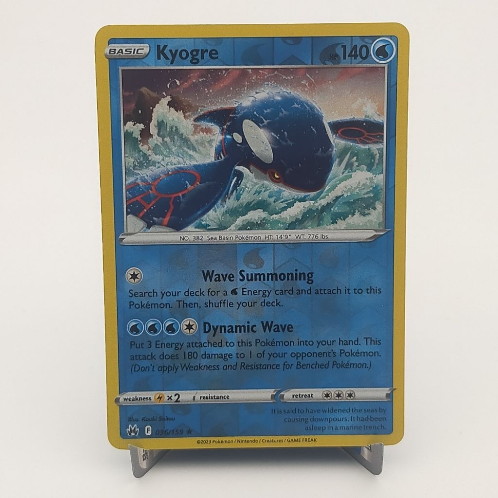 Kartu TCG Pokemon EN Original Kyogre Reverse Holo CRZ Crown Zenith 036/159