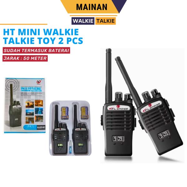 Walkie Talkie HT Mainan Anak Komunikasi Jarak Jauh 60M 2 PCS