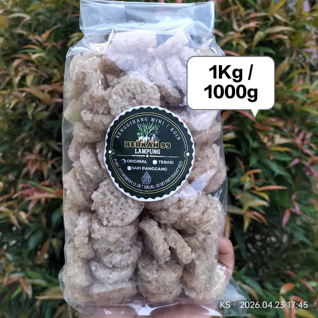 Rengginang Mini Koin Mentah 1kg 1000g Rasa Bawang Original Makanan Ringan Khas Madura Jawa Lampung