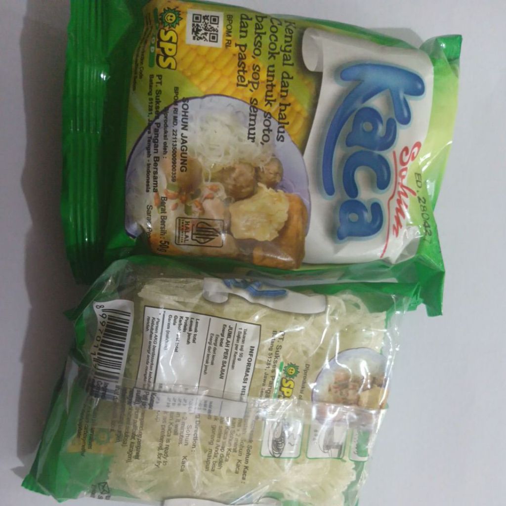 mie soun kaca ,soun soto