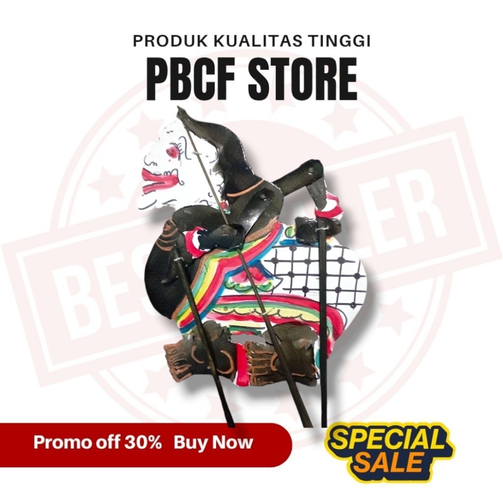 PBCF STORE Wayang kulit kertas mainan semar badranaya punokawan